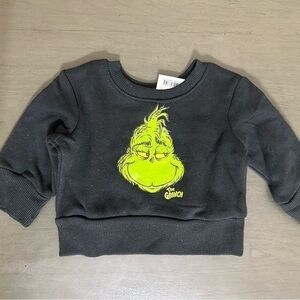 Dr. Seuss The Grinch Black Pullover Long Sleeve Sweatshirts Christmas 0-3M NWT